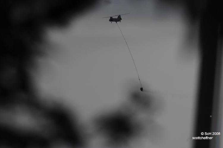 Copters and buckets, tame Summit Fire May 2008 Santa Cruz CA